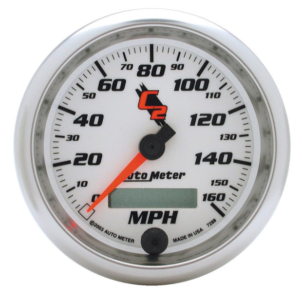 Autometer C2 3 3/8 inch 160MPH In-Dash Speedometer