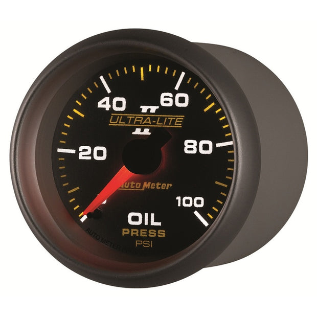 Autometer Ultra-Lite II 52mm 0-100 PSI Mechanical Oil Pressure Gauge