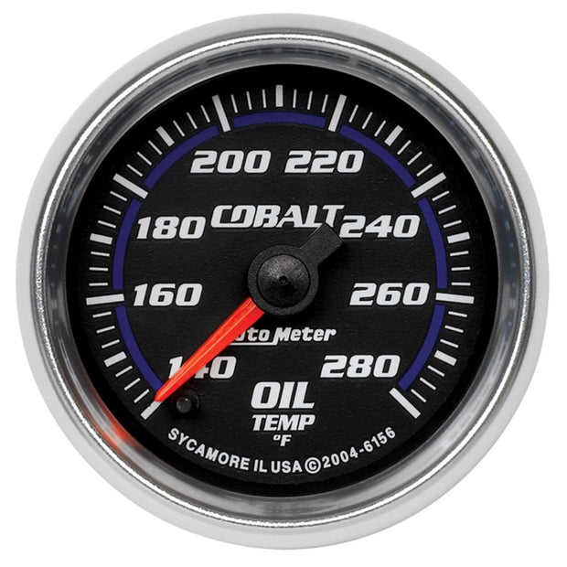 Autometer Cobalt 52mm 140-280 Deg F Full Sweep Electronic Oil Temp Gauge