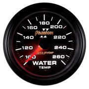 Autometer Phantom II 52mm Full Sweep Electronic 100-260 Deg F Water Temperature Gauge