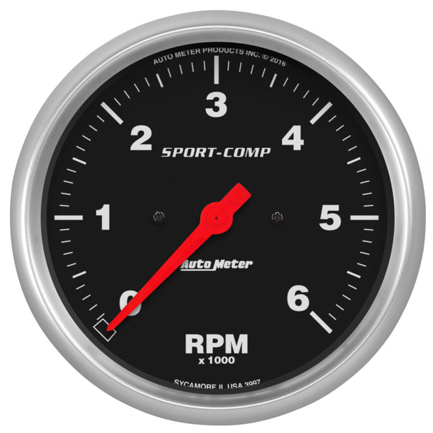AutoMeter Sport-Comp 5in. 0-6K RPM In-Dash Tachometer Gauge
