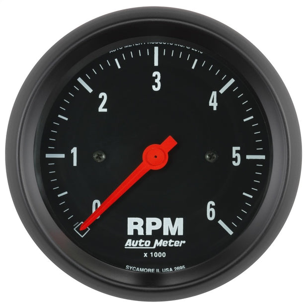 Autometer Z-Series 3-3/8in. 0-6K RPM In-Dash Tachometer Gauge