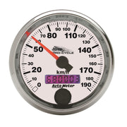 Autometer Pro-Cycle Gauge Speedo 2 5/8in 190 Kmh Elec White