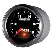 Autometer Sport-Comp II 2-1/16in Digital Voltometer Gauge - 18V