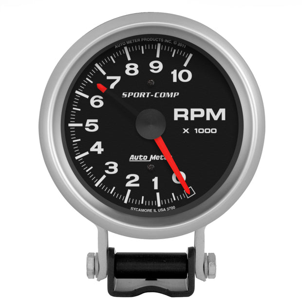Autometer Standard 3-3/4in 10,000 RPM Pedestal Mount Tachometer Sport Comp