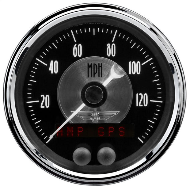 Autometer Prestige Series Black 3-3/8in Electrical 140mph