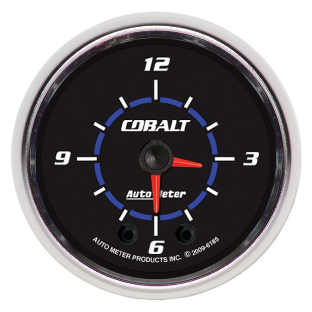Autometer Cobalt 2-1/16in 12 Hour Analog Clock