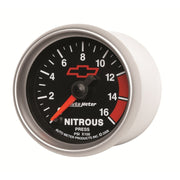 Autometer GM Bowtie Black 2-1/16in 0-1600 PSI Nitrous Pressure - Digital Stepper Motor