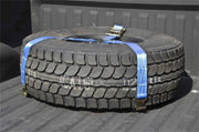 N-Fab Bed Mounted Rapid Tire Strap Universal - Gloss Black - Blue Strap