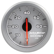 Autometer Airdrive 2-1/6in Boost Gauge 0-60 PSI - Silver