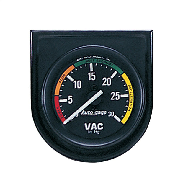 Autometer AutoGage 52.4mm Mechanical 30 In Hg Vacuum Gauge - Black