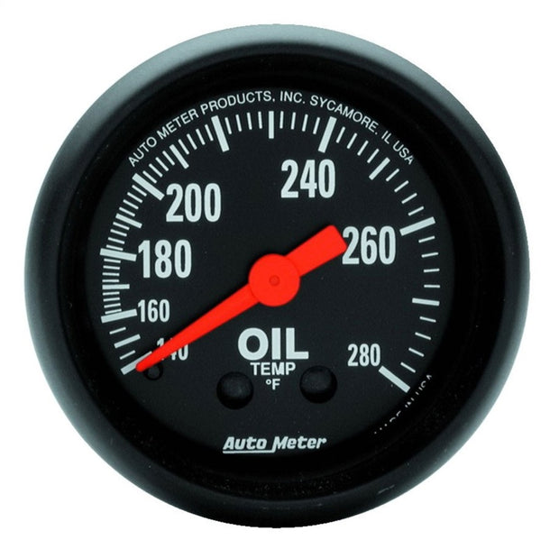 Autometer Z Series 2-1/16in 140-280 Degrees F Mechanical Oil Temperature Gauge