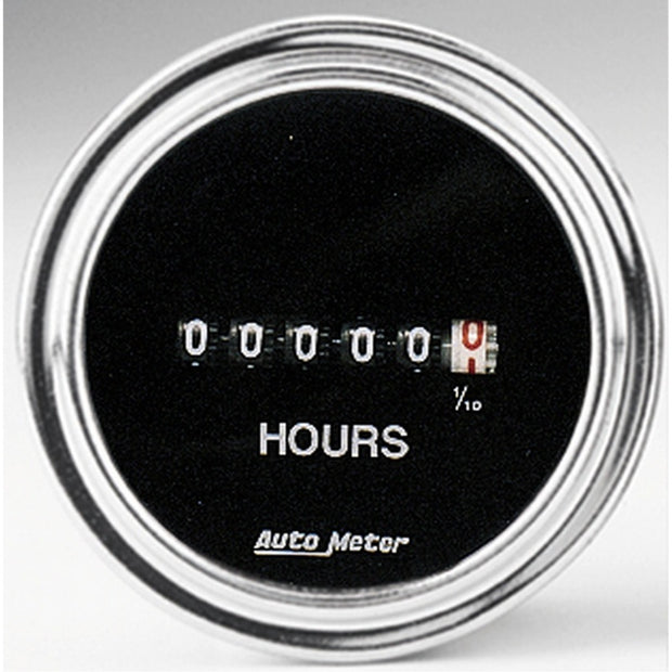 Autometer Traditional Chrome 52mm 100k Short Sweep Electronic Hourmeter