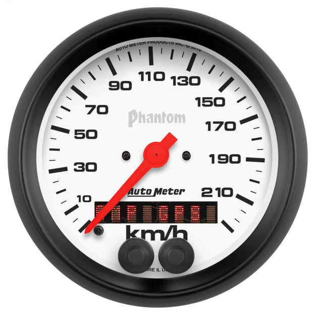 Autometer Phantom 3-3/8in. 0-225KM/H (GPS) Speedometer Gauge