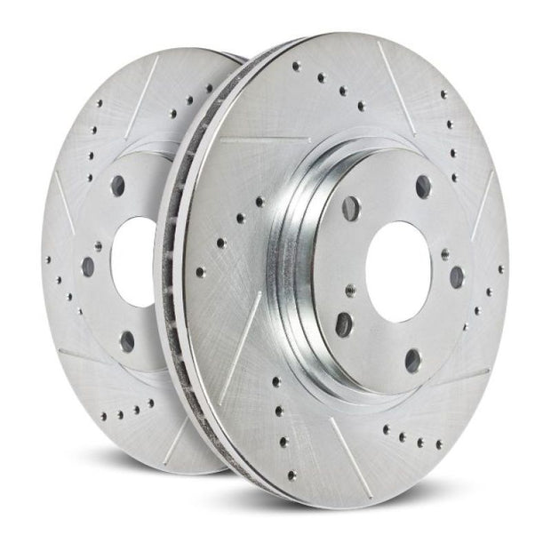 Power Stop 05-16 Ford F-450 Super Duty Front Evolution Drilled & Slotted Rotors - Pair