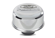 Ford Racing Logo Push-In Type Air Breather Cap - Chrome