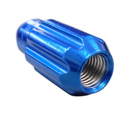 NRG 500 Series M12 X 1.5 Bullet Shape Steel Lug Nut Set - 21 Pc w/Lock Key - Blue