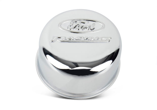 Ford Racing Logo Push-In Type Air Breather Cap - Chrome