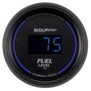 Autometer Cobalt Digital 52.4mm Black Programmable Empty-Full Range Fuel Level Gauge