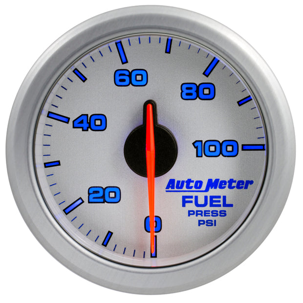 Autometer Airdrive 2-1/6in Fuel Pressure Gauge 0-100 PSI - Silver