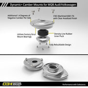 034Motorsport Dynamic+ Camber Mount Pair, MkVII Volkswagen Golf/GTI/R & 8V/8S Audi A3/S3/RS3, TT/TTS/TTRS (MQB)