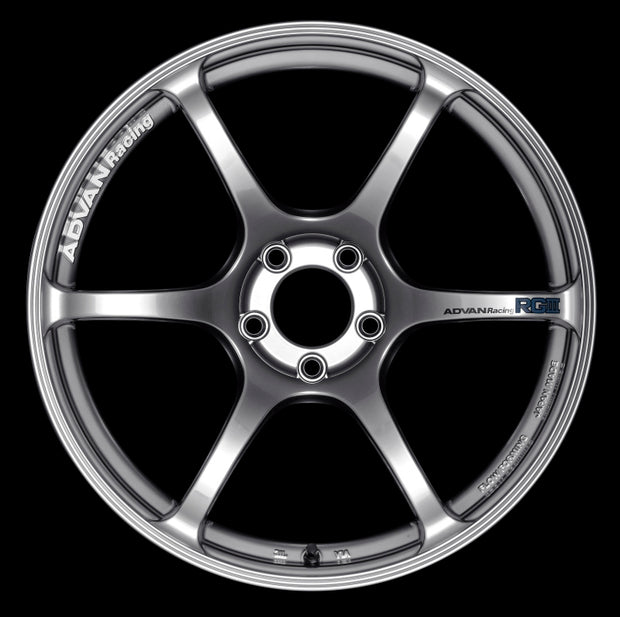 Advan RGIII 18x9.0 +25 5-114.3 Racing Hyper Black Wheel
