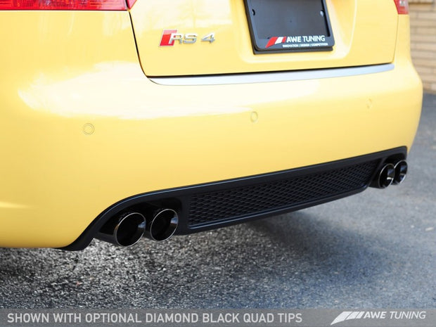 AWE Tuning Audi B7 RS4 Touring Edition Exhaust - Diamond Black Tips