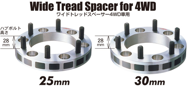 Project Kics 30mm Thick 12x1.25 6-139.7 4WD Wide Tread Spacers