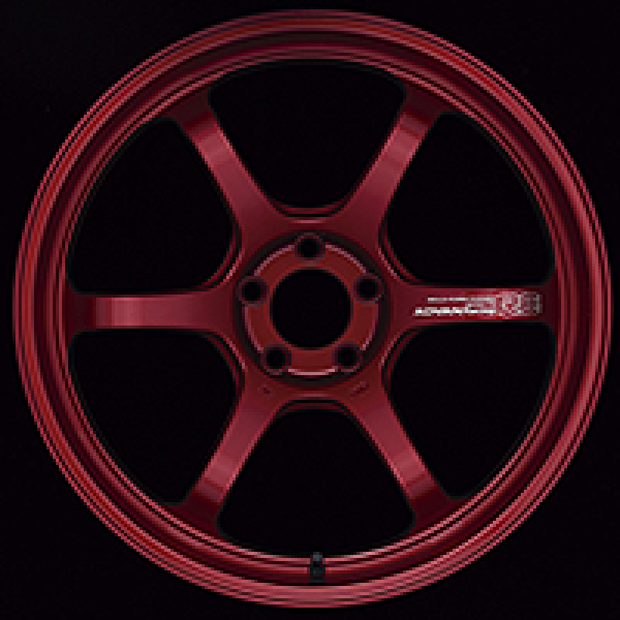 Advan R6 18x8.0 +45 5-120 Racing Candy Red Wheel