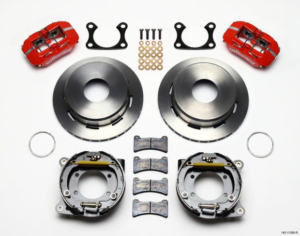 Wilwood Dynapro Low-Profile 11.00in P-Brake Kit - Red Big Ford 2.36in Offset Currie