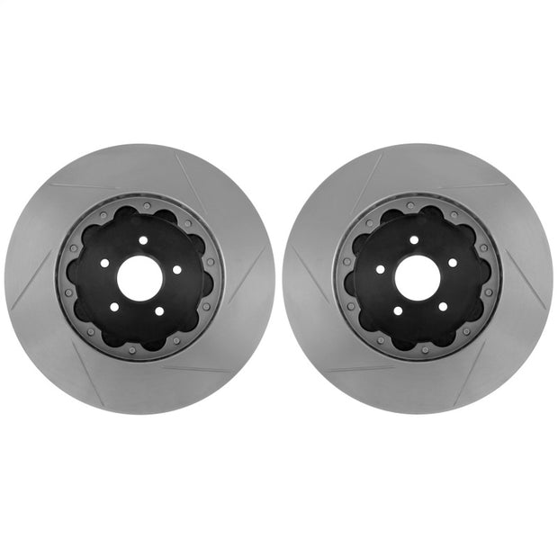 StopTech 07-09 Audi RS4 Front Drilled Zinc Plated 365x34mm Aero-Rotor Kit (Pair)