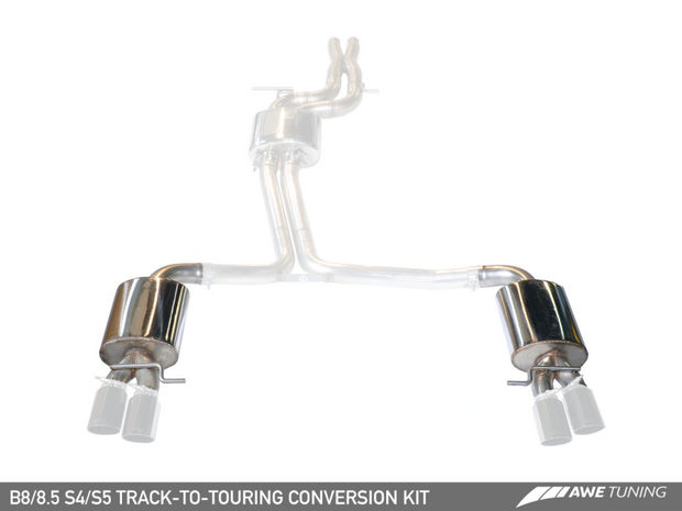 AWE Tuning 10-16 Audi S4 Quattro 3.0T (B8/8.5) Conversion Kit - Track to Touring (90mm Tips)