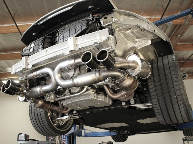 aFe Power Elite SS-304 Carbon Tip Dual Cat Back Exhaust 13-14 Porsche 911 C2S (991) H6-3.8L
