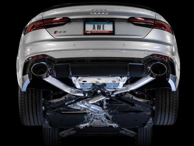 AWE Tuning Audi B9 RS5 Coupe 2.9L Track Edition Exhaust - Diamond Black RS-Style Tips