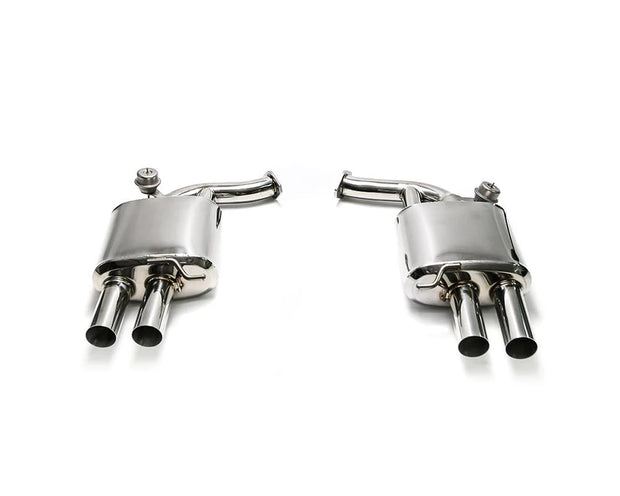 ARMYTRIX Stainless Steel Valvetronic Catback Exhaust System Quad Matte Black Tips Audi A4 Quattro 2.0 TFSI 4WD 2016-2022