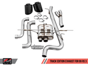 AWE Track Edition Exhaust for Audi 8V RS 3 - Black Oval Tips