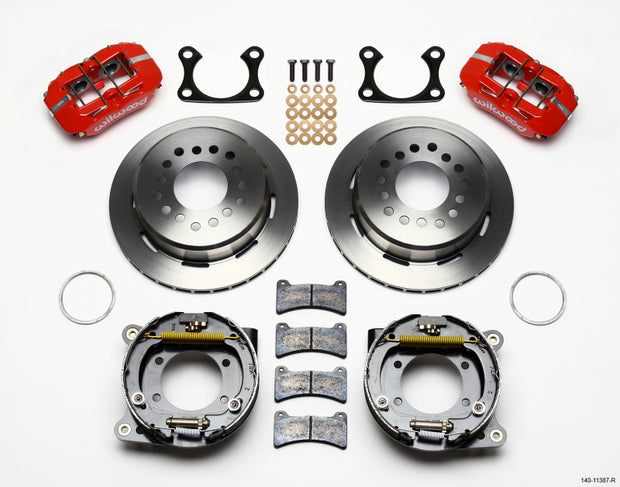 Wilwood Dynapro Low-Profile 11.00in P-Brake Kit - Red Big Ford 2.36in Offset