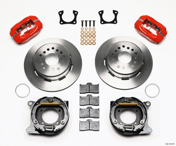 Wilwood Forged Dynalite P/S Park Brake Kit Red 58-64 Olds/Pontiac Ends