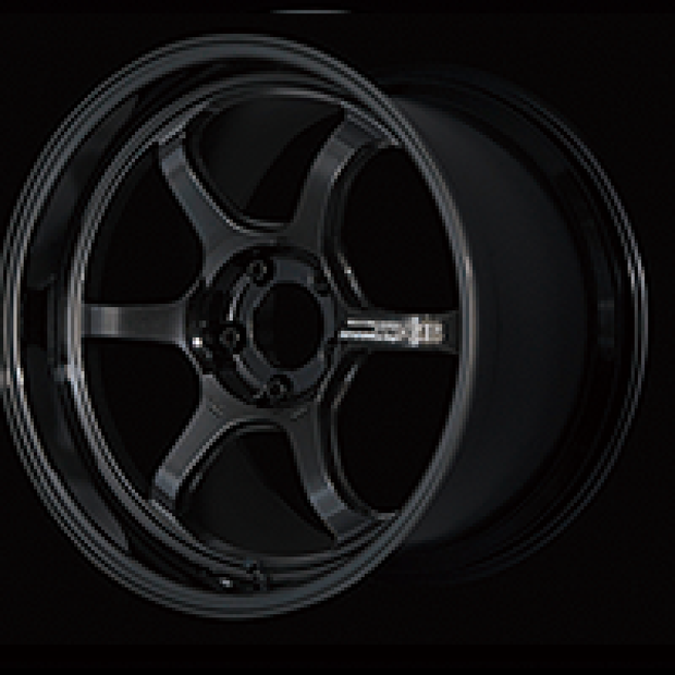 Advan R6 18x9.5 +12 5-114.3 Racing Titanium Black Wheel