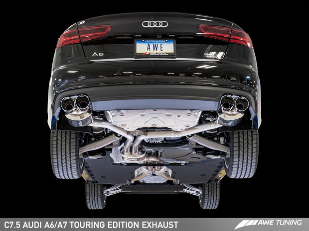 AWE Touring Edition Exhaust for Audi C7.5 A6 3.0T - Quad Outlet