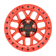 Weld Off-Road W905 17X10 Cinch Beadlock 5X127 5X139.7 ET-24 BS4.50 Candy Red / Red Ring 87.1