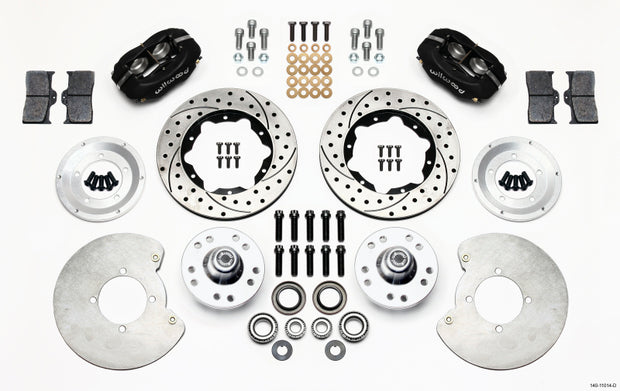 Wilwood Forged Dynalite Front Kit 11.00in Drilled 37-48 Ford Psgr. 360 Plate Mount