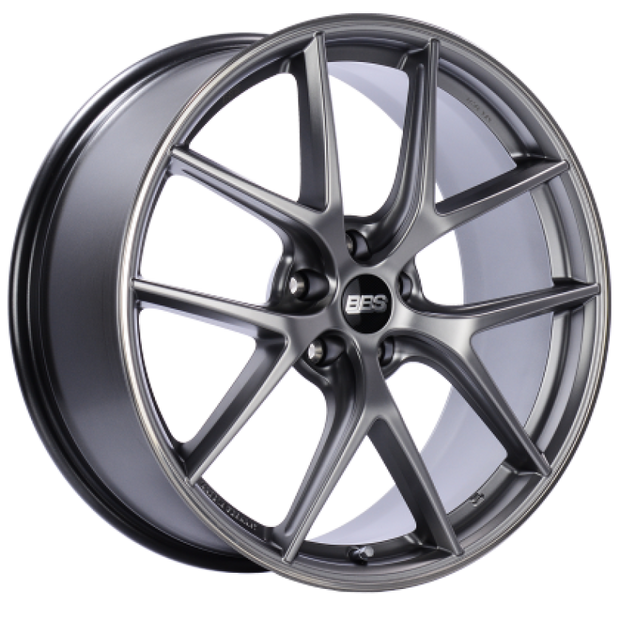 BBS CI-R 19x9 5x112 ET42 Platinum Silver Polished Rim Protector Wheel -82mm PFS/Clip Required