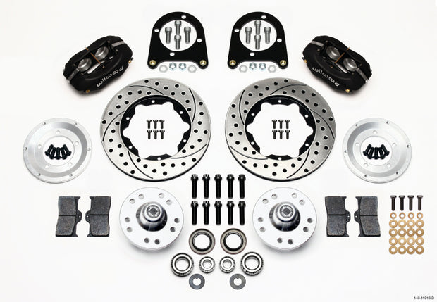 Wilwood Forged Dynalite Front Kit 11.00in Drilled 37-48 Ford Psgr. Car Spindle